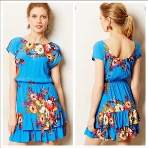 Konrad and Joseph Blue Floral Mini Dress - Sz XS